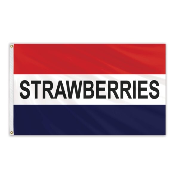 Strawberries Message Flag 3'x5' Standard Flag
